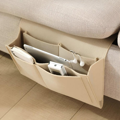 Felt Bedside Organiser – Space-Saving Storage for Bed, Sofa and Desk