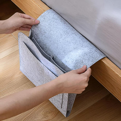 Felt Bedside Organiser – Space-Saving Storage for Bed, Sofa and Desk