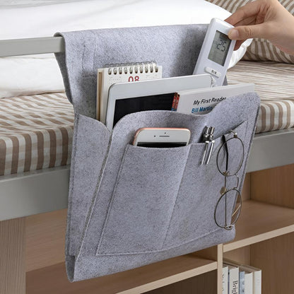 Felt Bedside Organiser – Space-Saving Storage for Bed, Sofa and Desk
