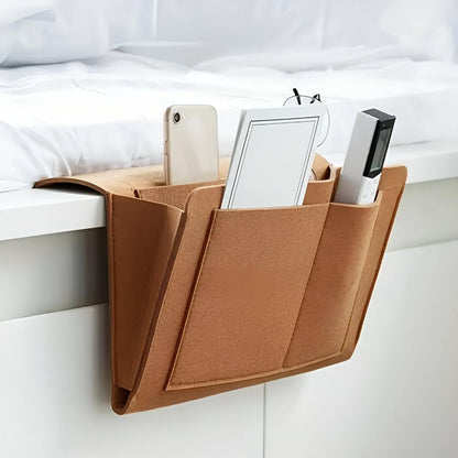 Felt Bedside Organiser – Space-Saving Storage for Bed, Sofa and Desk