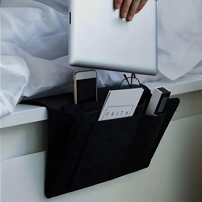 Felt Bedside Organiser – Space-Saving Storage for Bed, Sofa and Desk