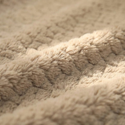 Flat Orthopedic Foam Dog Mat with Removable Faux Fur Cover and Anti Slip Base