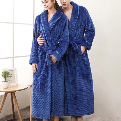 Fleece Bathrobe with Soft, Breathable Comfort and Deep Pockets