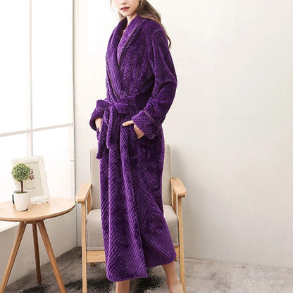 Fleece Bathrobe with Soft, Breathable Comfort and Deep Pockets