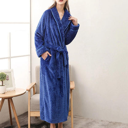 Fleece Bathrobe with Soft, Breathable Comfort and Deep Pockets