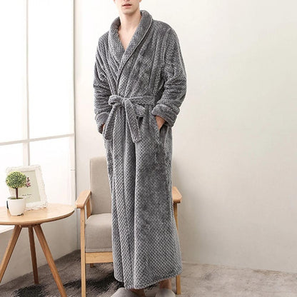 Fleece Bathrobe with Soft, Breathable Comfort and Deep Pockets
