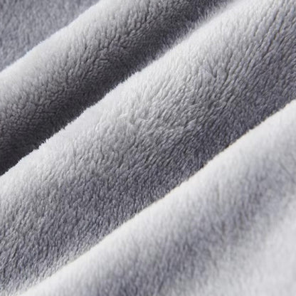 Fleece Bathrobe with Velvet-Soft Microfibre Texture and Contrast Trim