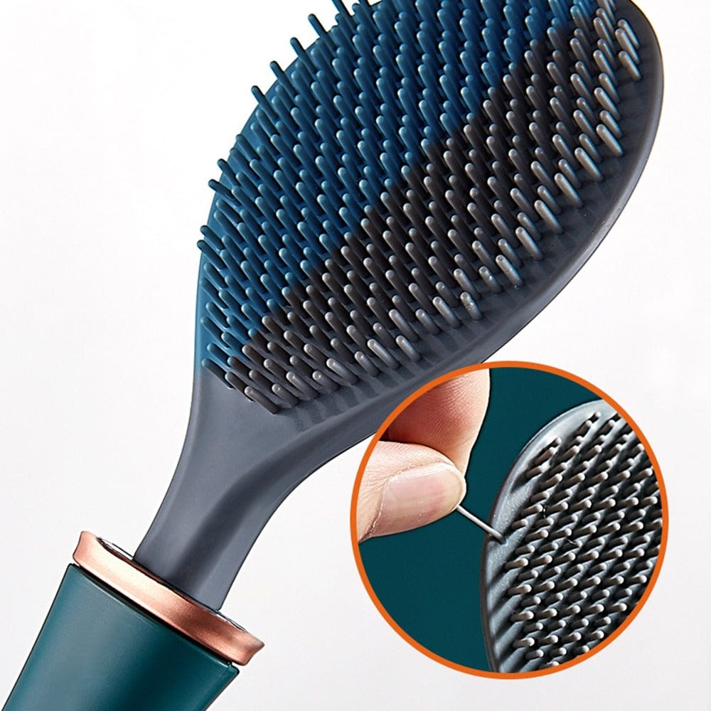 Flexible Silicone Toilet Brush with Flat Head and Wall Mount Holder