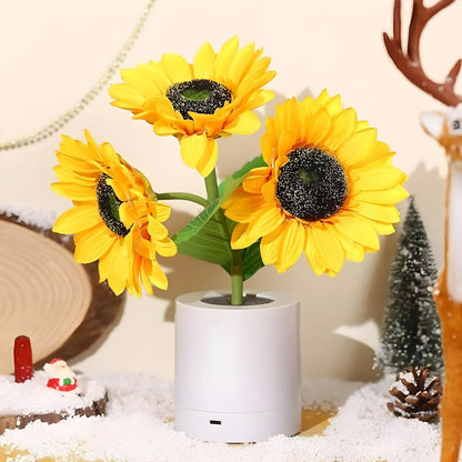 Flower Design LED Table Lamp with Warm White Light