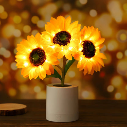 Flower Design LED Table Lamp with Warm White Light