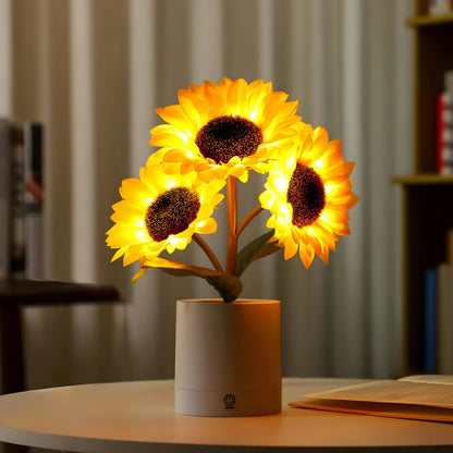 Flower Design LED Table Lamp with Warm White Light