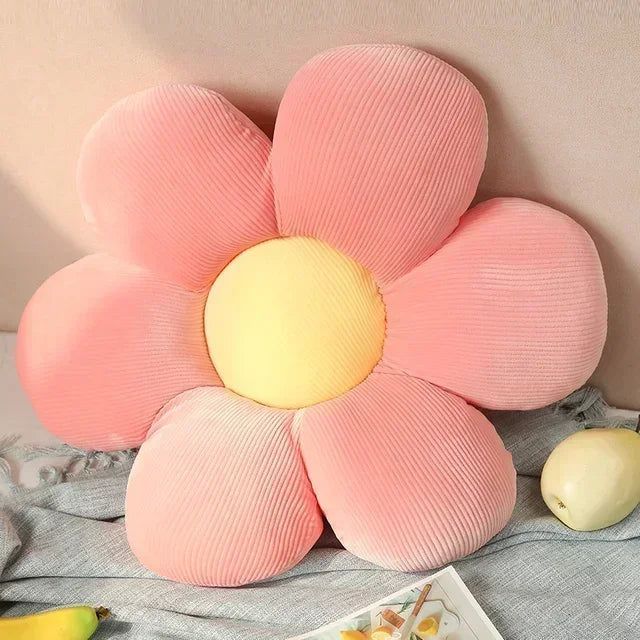 Flower-Shaped Polyester Cushion for Stylish Home Decor