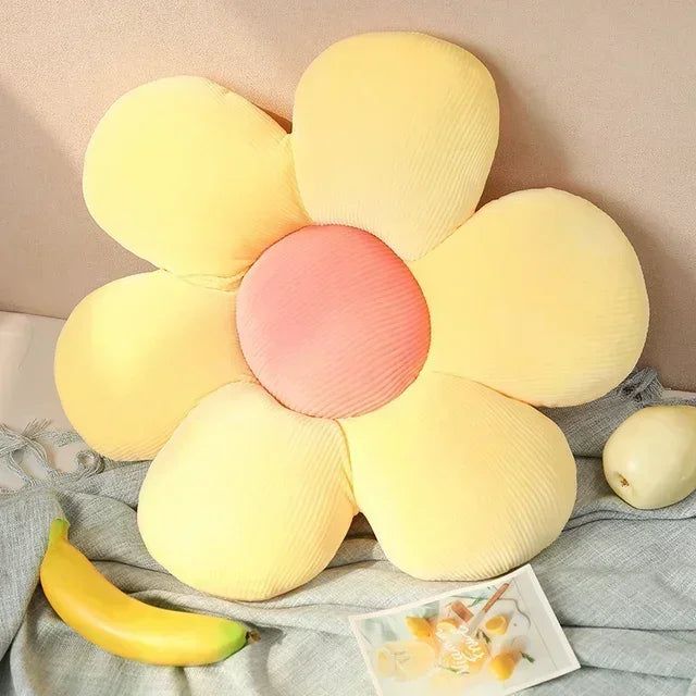 Flower-Shaped Polyester Cushion for Stylish Home Decor
