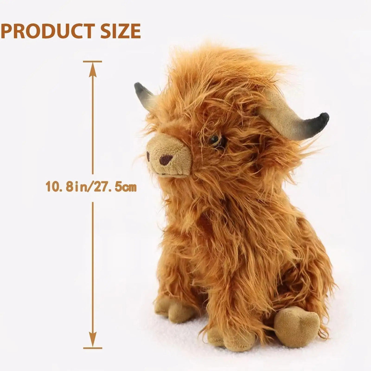 Fluffy Highland Cow Plush Cuddle Toy Soft Farm Animal Stuffed Toy