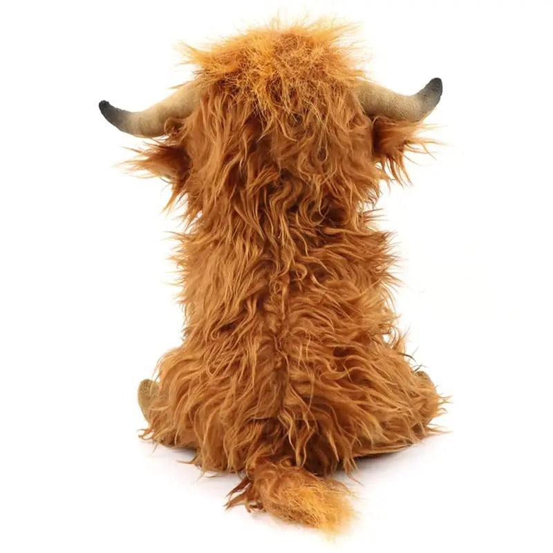 Fluffy Highland Cow Plush Cuddle Toy Soft Farm Animal Stuffed Toy