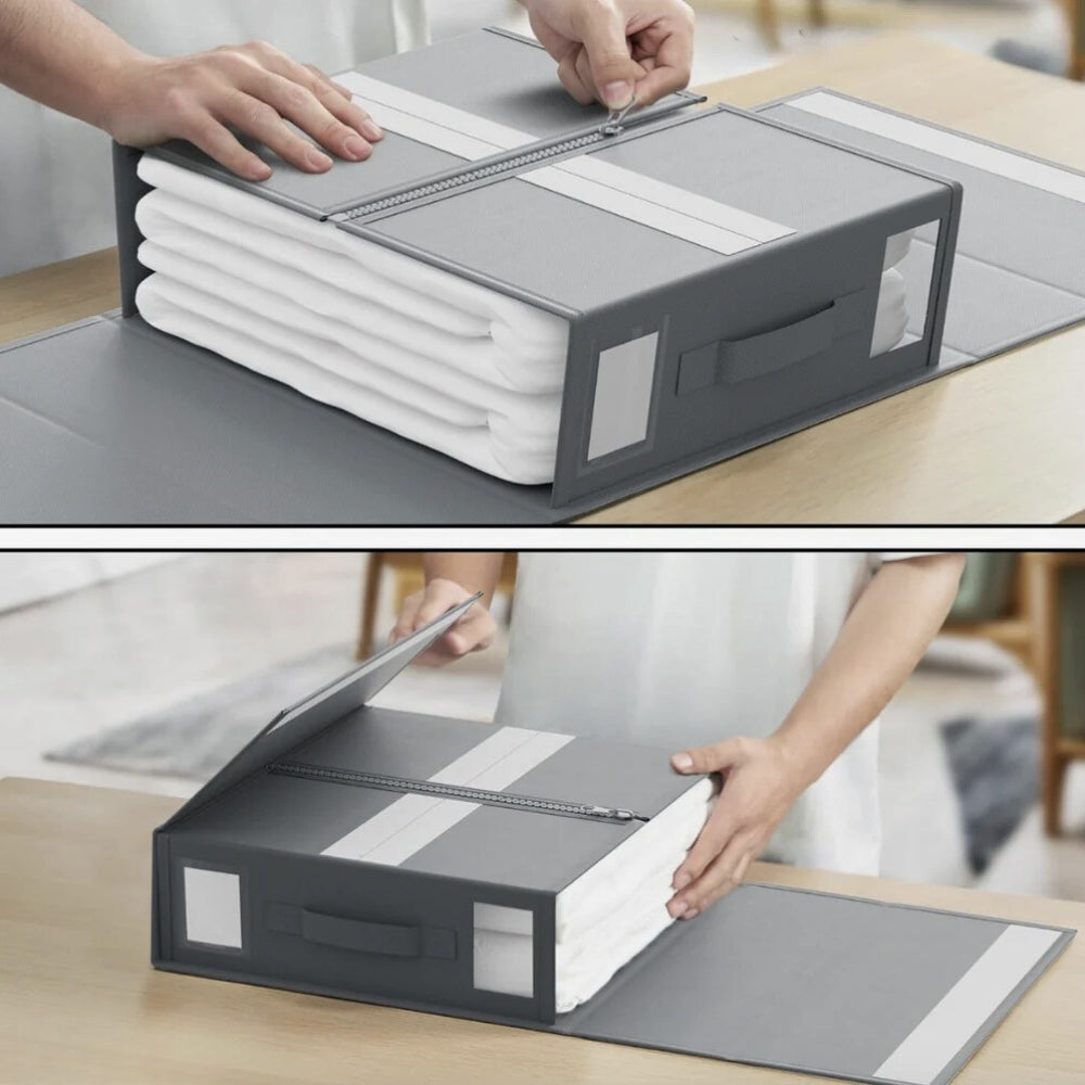Foldable Bedding Storage Organiser for Neat Linen Storage