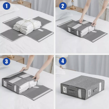 Foldable Bedding Storage Organiser for Neat Linen Storage