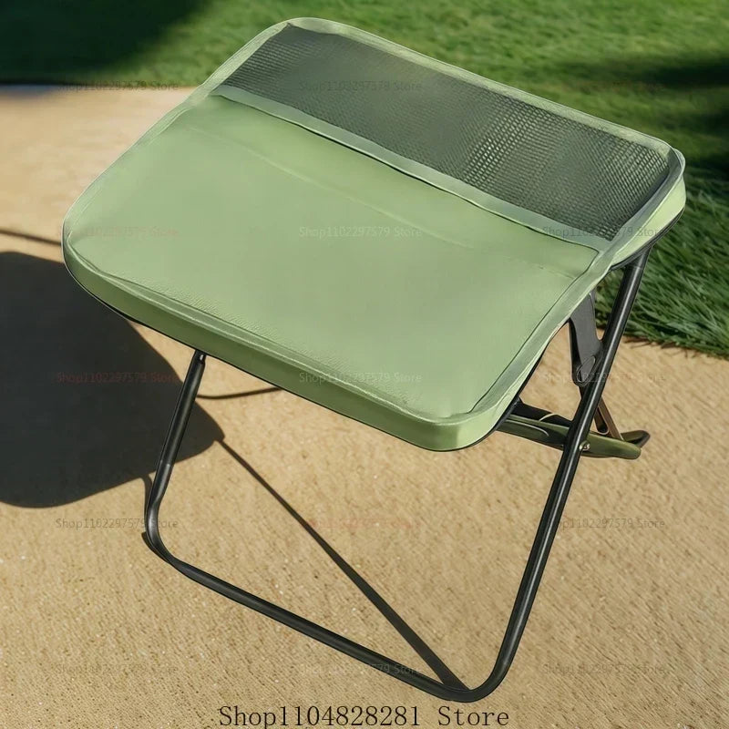 Foldable Camping Stool with Carbon Steel Frame and Carry Case