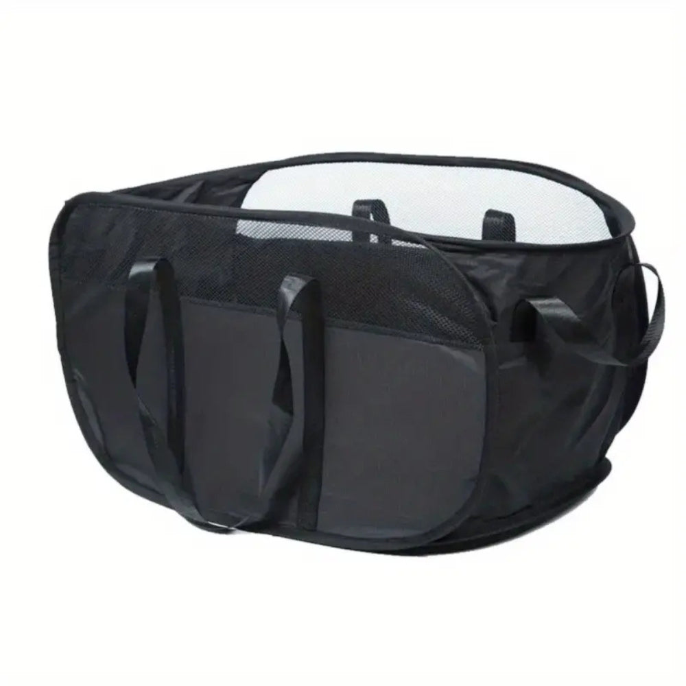 Foldable Laundry Basket – Oxford Fabric with Breathable Mesh Panels and Reinforced Handles