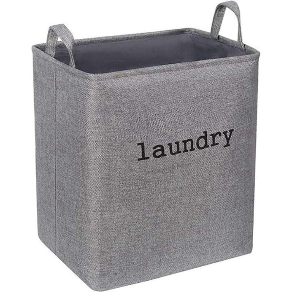 Foldable Laundry Basket with Sturdy Handles and Lightweight Microfibre Blend