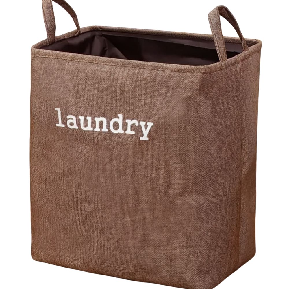 Foldable Laundry Basket with Sturdy Handles and Lightweight Microfibre Blend
