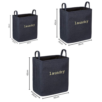 Foldable Laundry Basket with Sturdy Handles and Lightweight Microfibre Blend