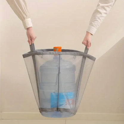 Foldable Mesh Laundry Hamper with Hanging Loop for Bedroom, Bathroom and Laundry Room