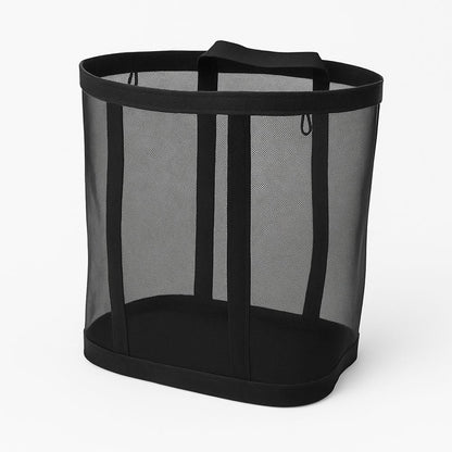 Foldable Mesh Laundry Hamper with Hanging Loop for Bedroom, Bathroom and Laundry Room
