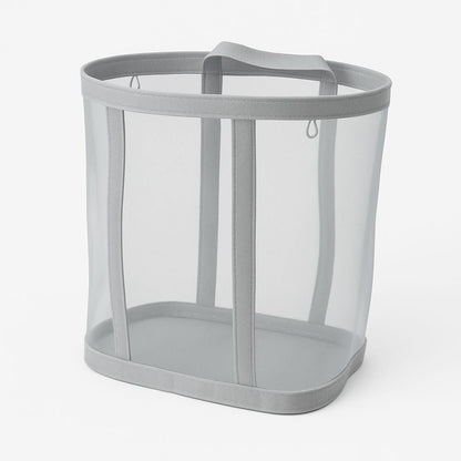 Foldable Mesh Laundry Hamper with Hanging Loop for Bedroom, Bathroom and Laundry Room