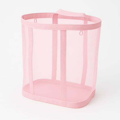 Foldable Mesh Laundry Hamper with Hanging Loop for Bedroom, Bathroom and Laundry Room