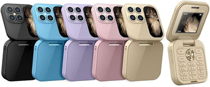 Foldable Mini Phone with Dual SIM, Micro-SD Slot, Camera and FM Radio
