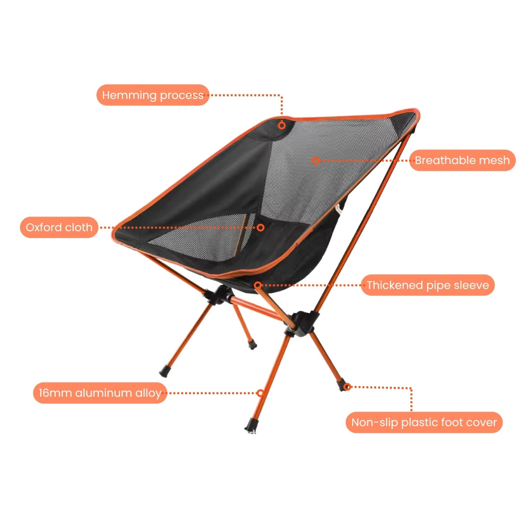 Foldable & Portable Camping Chair – Lightweight & Durable