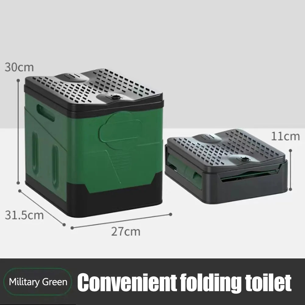 Foldable Portable Camping Toilet with Wide Seat and 600 lb Weight Capacity