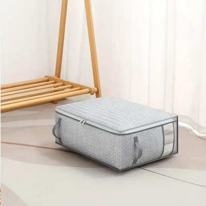 Foldable Storage Bag with Transparent Window for Blankets and Seasonal Clothing