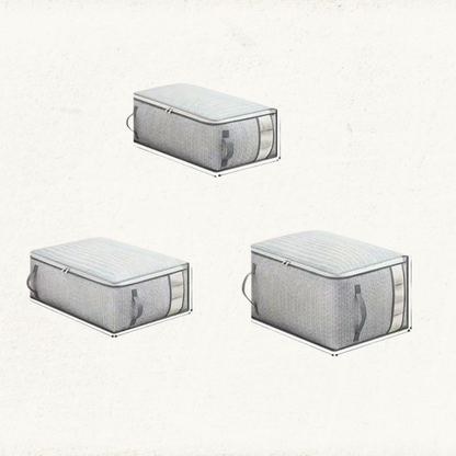 Foldable Storage Bag with Transparent Window for Blankets and Seasonal Clothing