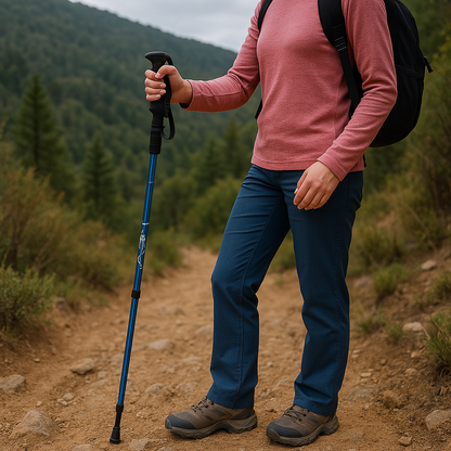 Foldable Trekking Pole with Adjustable Length and Foam Grip