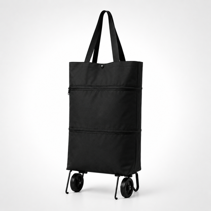 Foldable Wheeled Shopping Hand Cart with Backpack Carry Option