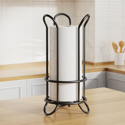 Freestanding Chrome Toilet Roll Holder – Iron Bathroom Storage Stand for 3 Spare Rolls