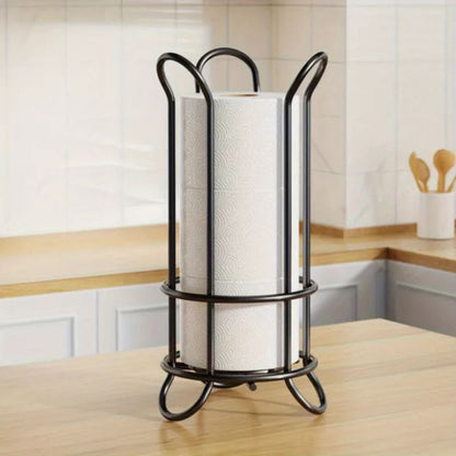 Freestanding Chrome Toilet Roll Holder – Iron Bathroom Storage Stand for 3 Spare Rolls