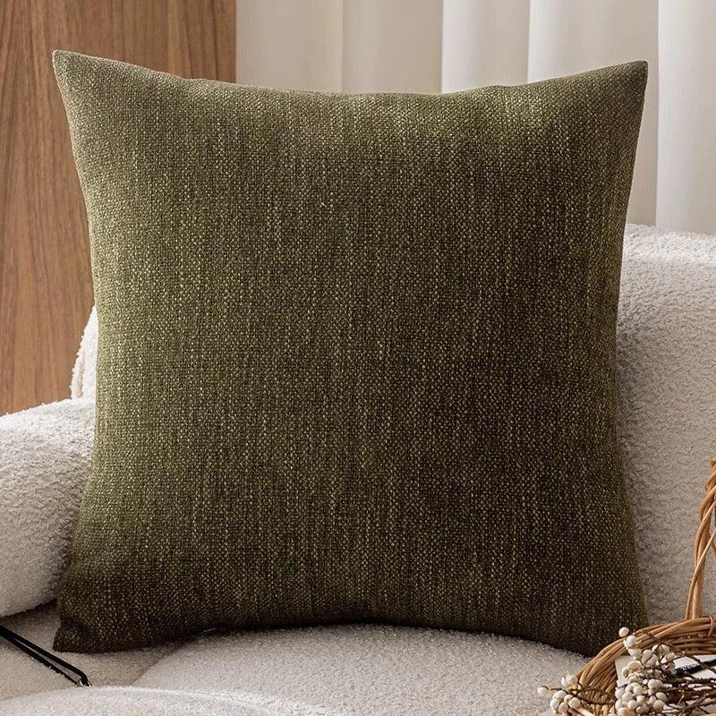 French Retro Decorative Pillow Cover with Black Piping and Jacquard Texture