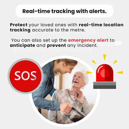 GPS Tracker for Seniors with Waterproof Design and Long Battery Life