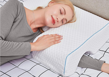 Gel-Infused Shoulder Support Pillow with Arm Pocket for Side Sleepers