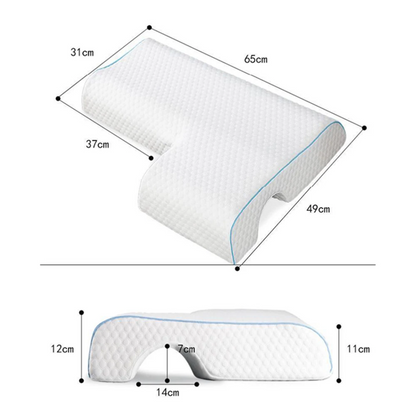 Gel-Infused Shoulder Support Pillow with Arm Pocket for Side Sleepers