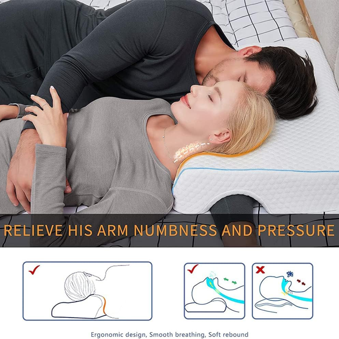 Gel-Infused Shoulder Support Pillow with Arm Pocket for Side Sleepers