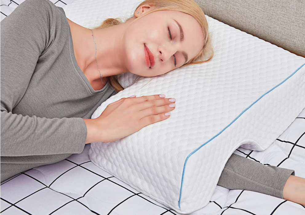 Gel-Infused Shoulder Support Pillow with Arm Pocket for Side Sleepers