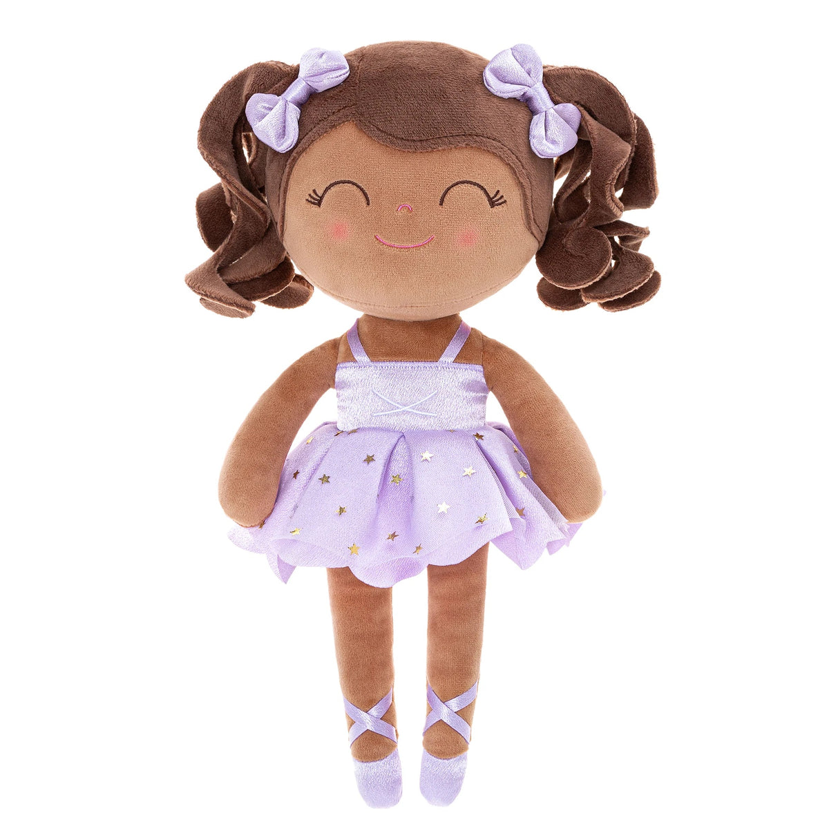 Girls Ballerina Plush Doll with Crown and Tutu Soft Stuffed Toy