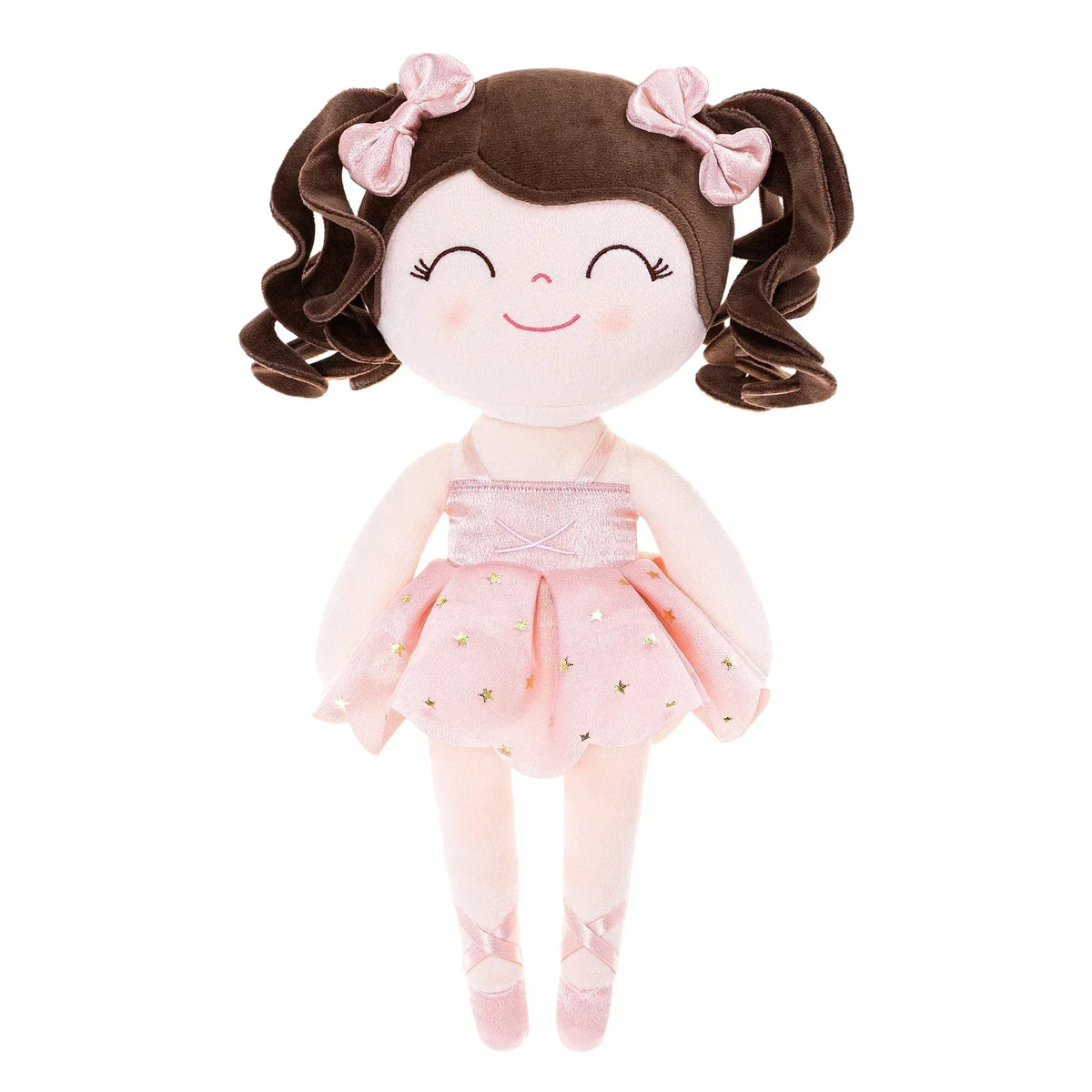 Girls Ballerina Plush Doll with Crown and Tutu Soft Stuffed Toy