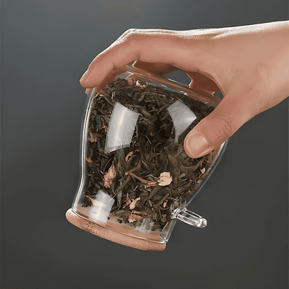 Glass Storage Jar with Bamboo Lid and Spoon