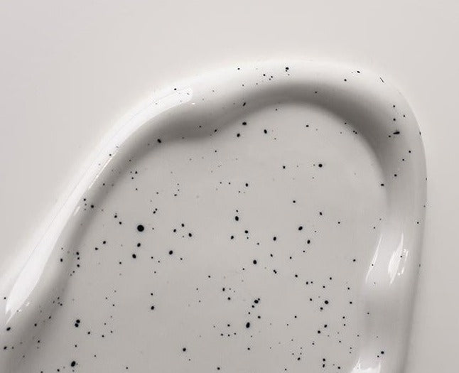 Glazed Ceramic Decorative Tray with Irregular Design