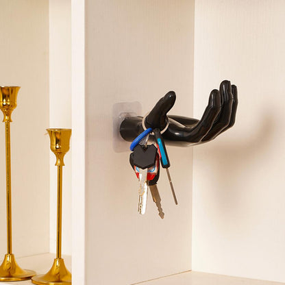 Glossy Polyresin Wall Hook with Solid Pattern